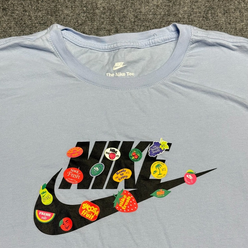 Nike T-Shirt Mens 3XL Blue NSW HBR Sole Food DQ1047-548 Graphic Tee